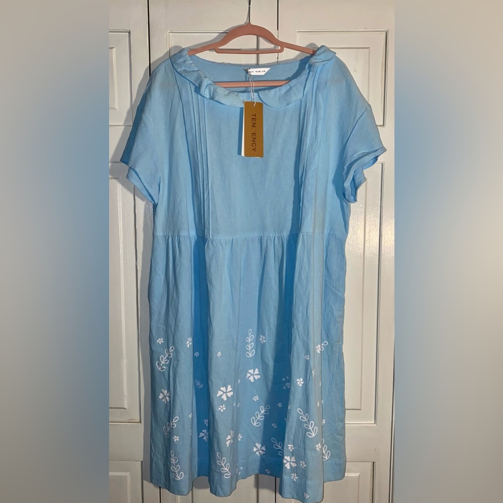 XL Tendency Blue Summer Dress